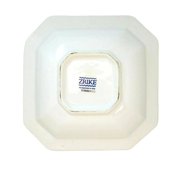 Platter Serving Bowl Sorrento by Zrike EggPlant Motif Hand Painted Italy 14" - Picture 7 of 9